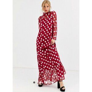 Dusty Daze ASOS Metallic Polka Dot Maxi Dress
